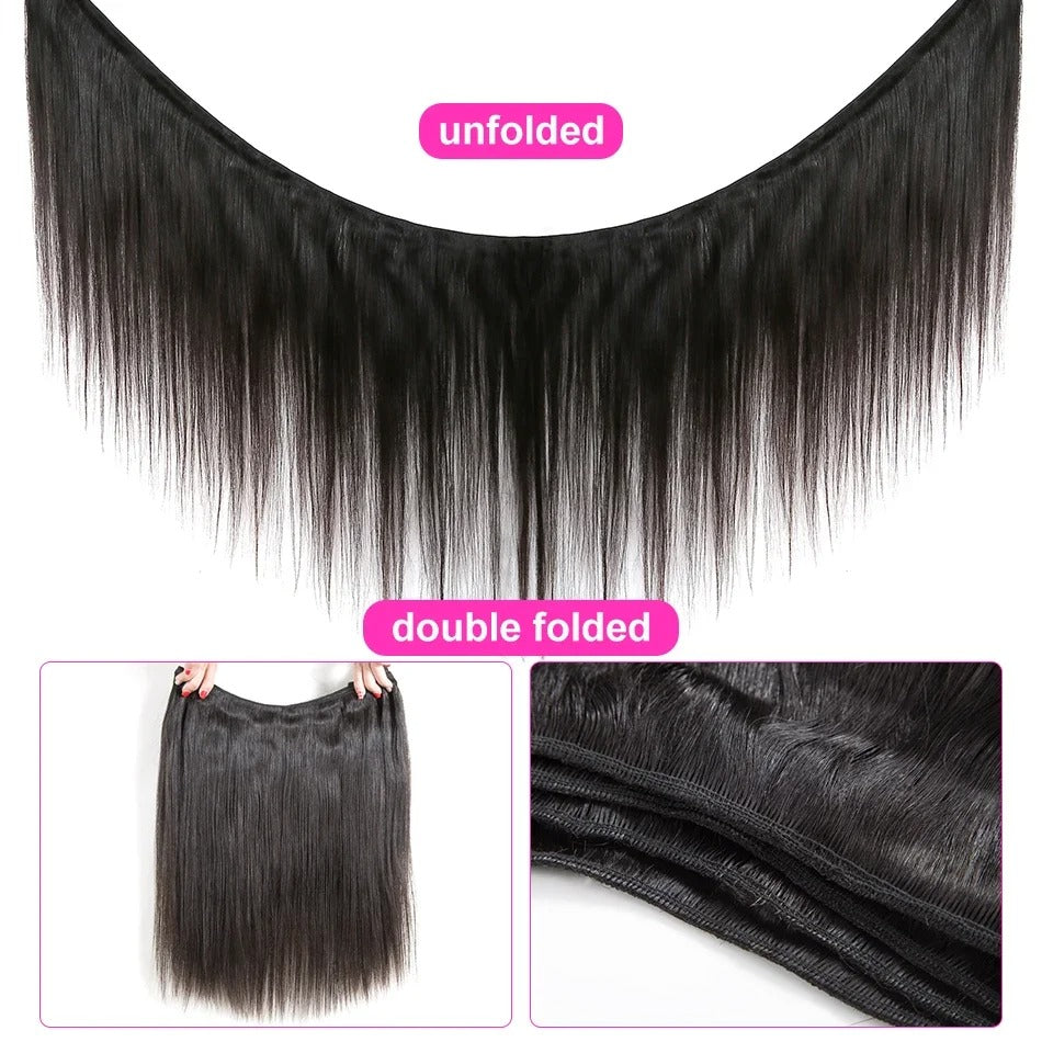 Straight 100% virgin Hair Bundles