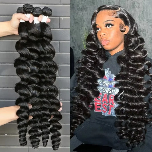 100% Virgin Hair Loose wave Bundles