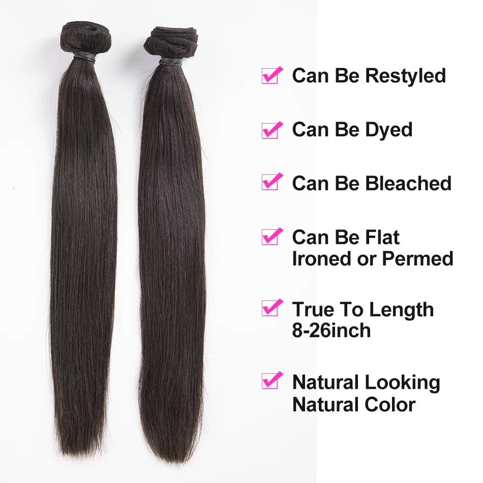 Straight 100% virgin Hair Bundles