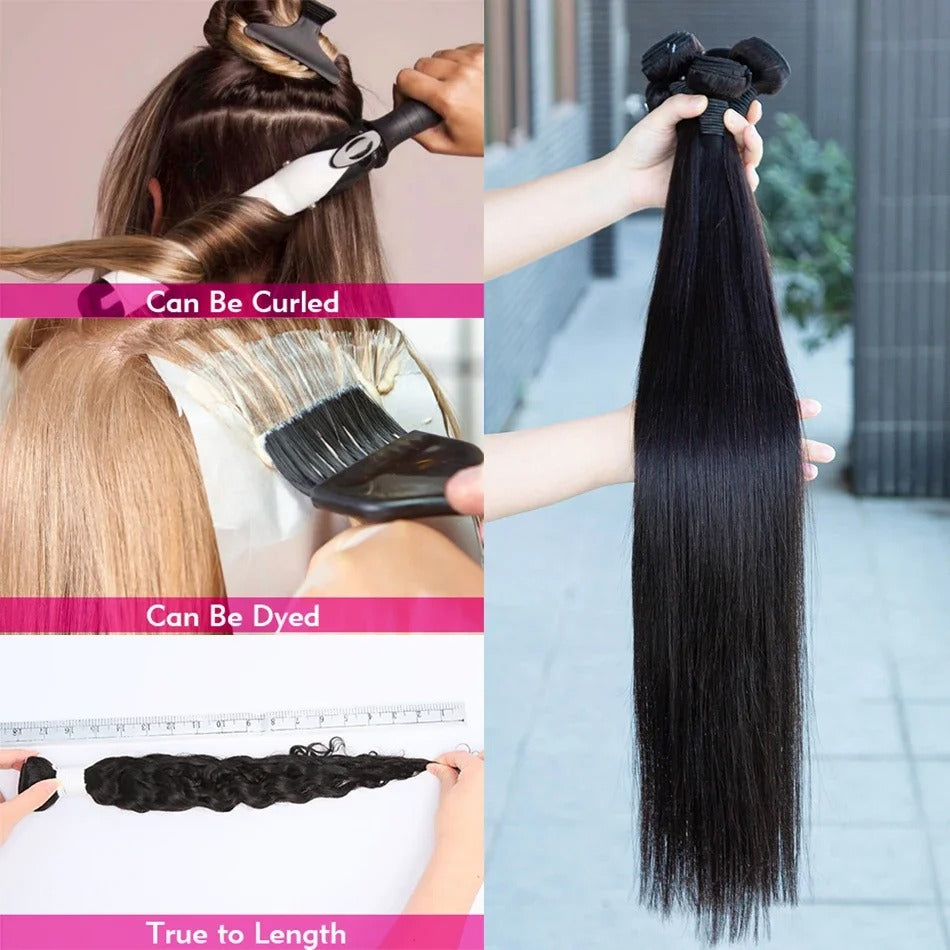 Straight 100% virgin Hair Bundles